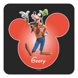 Goofy | Mickey Head Icon Square Sticker