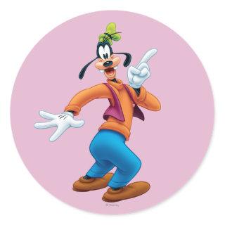 Goofy | Side Finger Up Classic Round Sticker