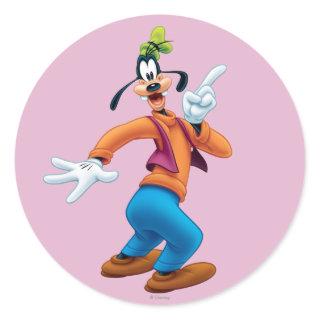 Goofy | Side Finger Up Classic Round Sticker