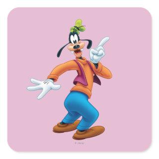 Goofy | Side Finger Up Square Sticker