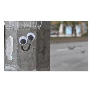 Googly Eyes Eyeballs New York City Photography NYC Rectangular Sticker