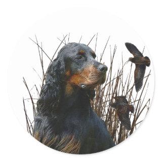 Gordon Setter , Hunting companion  Classic Round Sticker