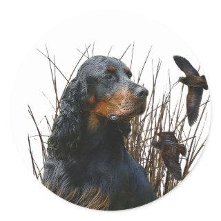 Gordon Setter , Hunting companion  Classic Round Sticker