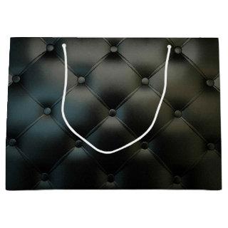 Gorgeous Black Leather Texture Large Gift Bag