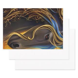 Gorgeous Dark Horse Triptych  Sheets