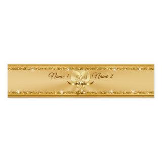 Gorgeous Self Adhesive Napkin Bands Gold for 50th