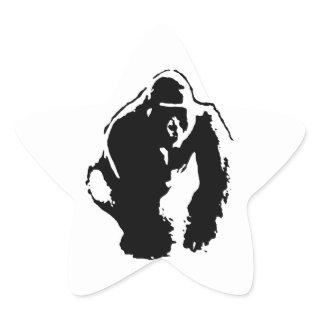 Gorilla Pop Art Star Sticker