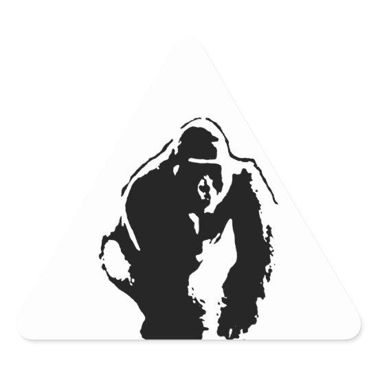 Gorilla Pop Art Triangle Sticker