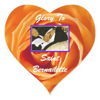 Gory To Saint Bernadette Heart Sticker