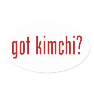 got kimchi? oval sticker