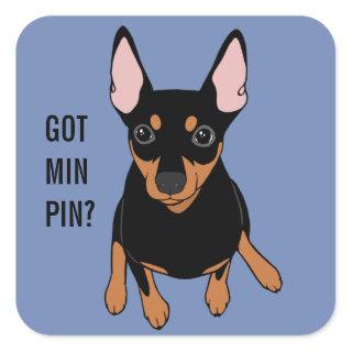 Got Min Pin? Miniature Pinscher (Black) Sticker