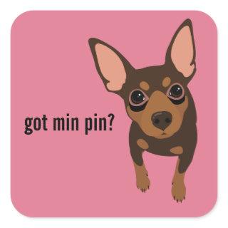 Got Min Pin Miniature Pinscher (Chocolate) Sticker