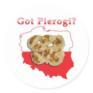 Got Pierogi Polish Map Classic Round Sticker