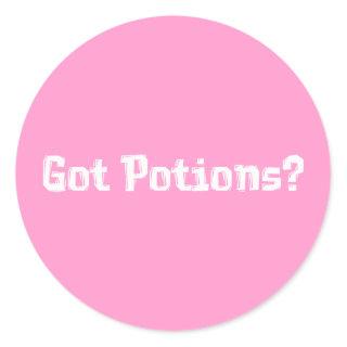 Got Potions Gifts Classic Round Sticker