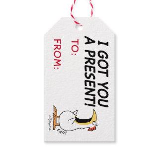 GOT YOU A PRESENT SHOUTING CHICKEN Sandra Boynton Gift Tags