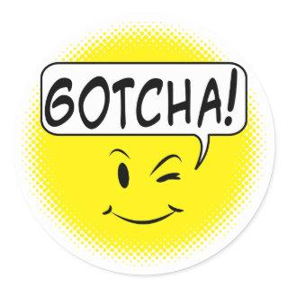 Gotcha! Classic Round Sticker