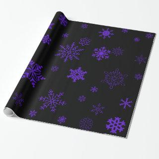 Goth Black  with Purple Snowflakes