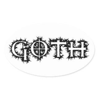 Goth Oval Sticker