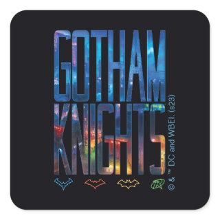 Gotham Knights City Lettering Square Sticker