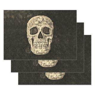 Gothic Black Beige Human Skull Texture  Sheets