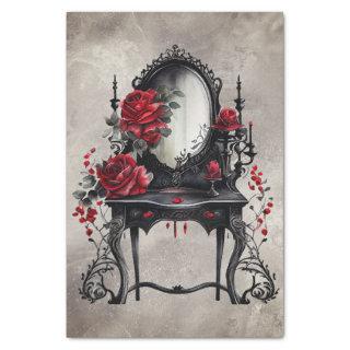 Gothic Boudoir | Vanity Dressing Table with Mirror Tissue Paper