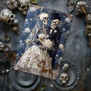 Gothic Bride Groom Skeleton Skull Decoupage  Tissue Paper
