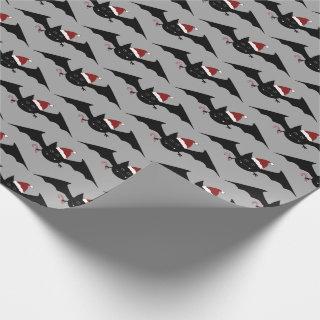Gothic Christmas bats pattern