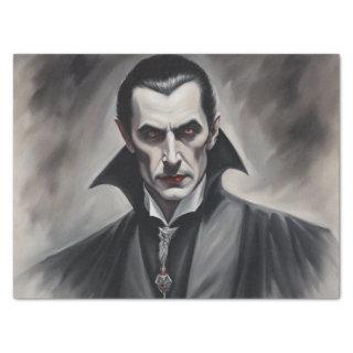 Gothic Elegance: Dracula Painting Decoupage  Tissue Paper