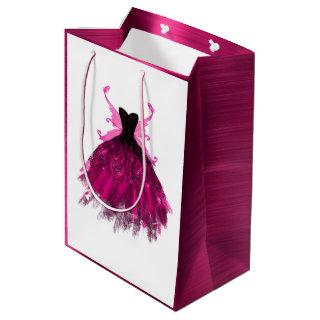 Gothic Fairy Gown | Glam Rock Magenta Hot Pink Medium Gift Bag