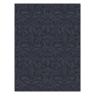 Gothic Jacquard Swirls Decoupage - Dusky Blue  Tissue Paper