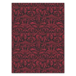 Gothic Jacquard Swirls Decoupage - Red And Black Tissue Paper