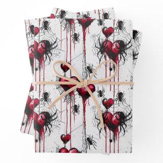 Gothic Love Spooky Spider Web with Hearts  Sheets