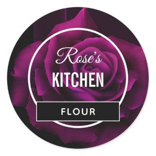 Gothic Purple Rose Kitchen Stickers