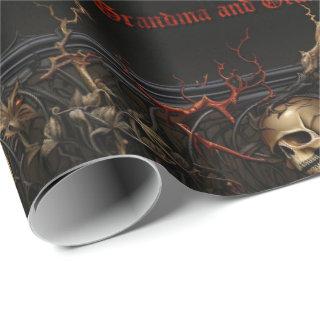 Gothic Romantic Skulls and Roses Gothic Wrapping