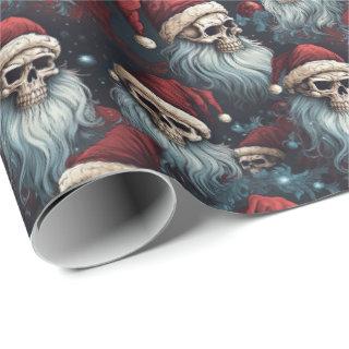 Gothic Santa Skulls Black Blue Red Christmas