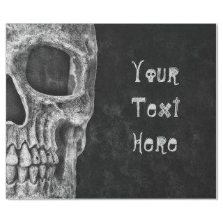 Gothic Skull Head Black And White Custom