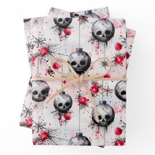 Gothic Spooky Christmas Skulls  Sheets