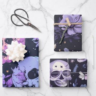 Gothic Spooky Flowers Skull  Sheets