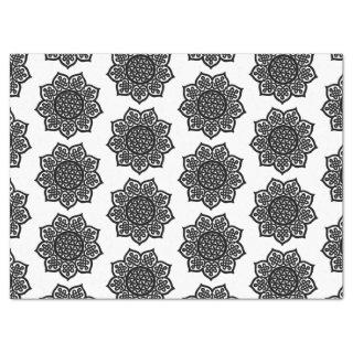GOTHIC SUN Black White Celtic Knots Tissue Paper