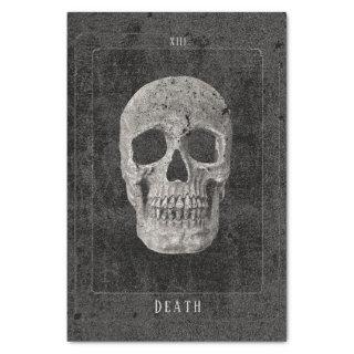 Gothic Vintage Black And White Texture Skull Tarot Tissue Paper