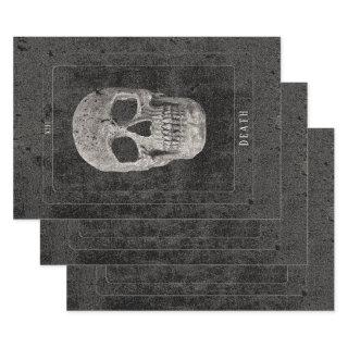Gothic Vintage Black And White Texture Skull Tarot  Sheets