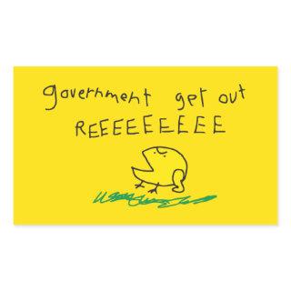 Government get out REE SNEKRIGHT Gadsden Flag Rectangular Sticker