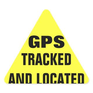 GPS Tracked and Located Triangle Sticker