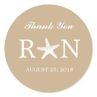 Graceful Starfish | Wedding Classic Round Sticker