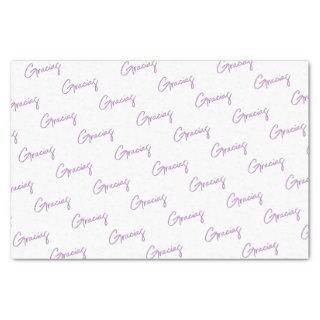 Gracias Minimal Puprle Script Custom Business Tissue Paper