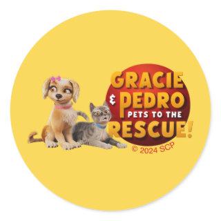 Gracie & Pedro Dynamic Duo Classic Round Sticker