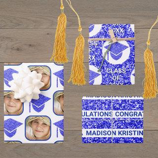 Grad Glam Navy Cap Modern Assorted Celebrate  Sheets