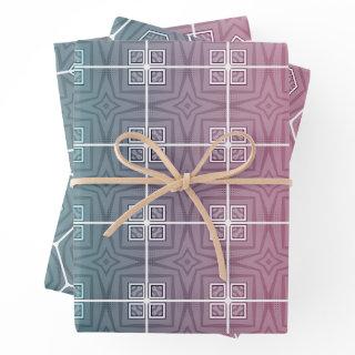 Gradient Blue- Pink Abstract Pattern  Sheets