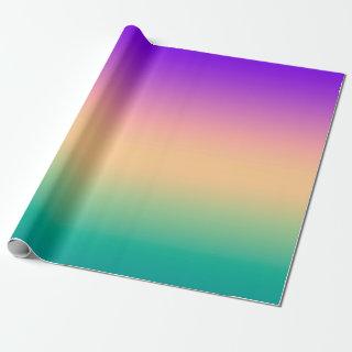 Gradient ombre green yellow pink purple soft blurr