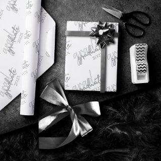 Graduate Silver Script | Trendy Faux Metallic